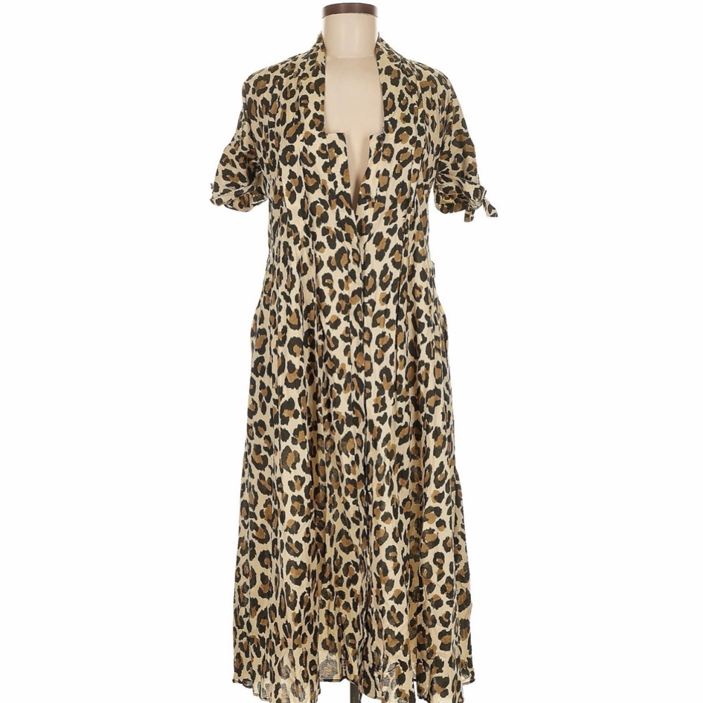 Zara Animal Print Midi Dress